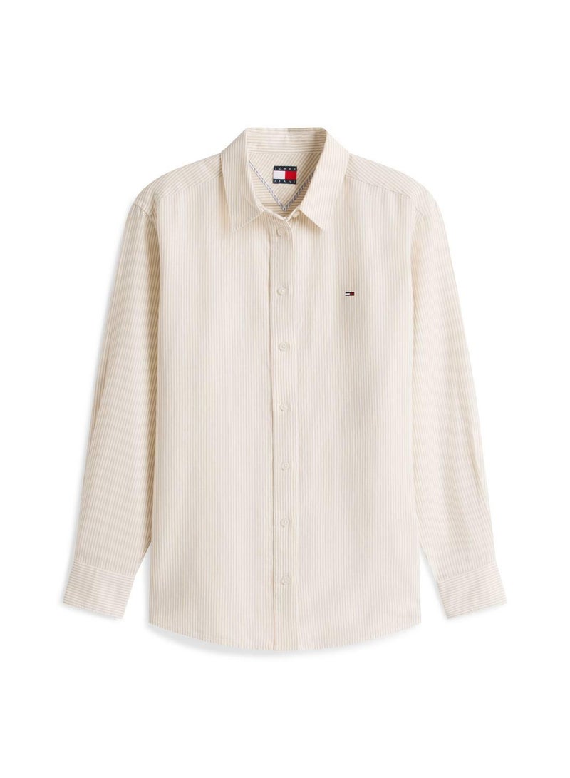 TOMMY JEANS Relaxed Fit Linen Blend Shirt - Image 5