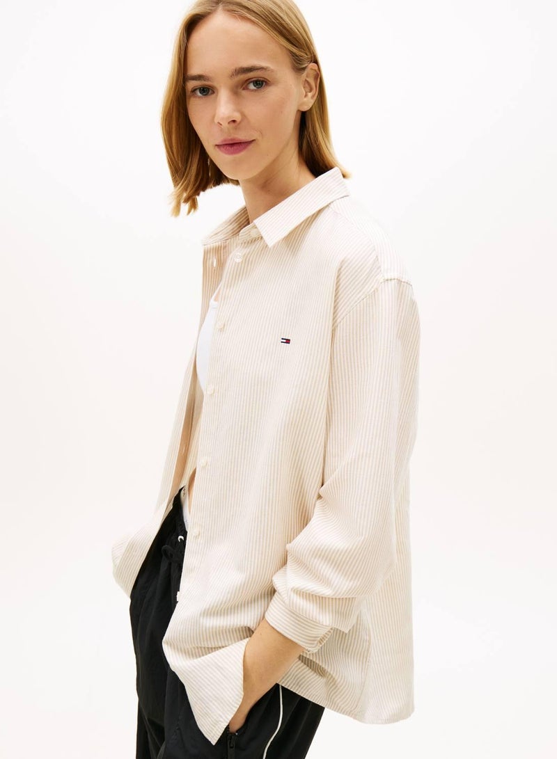 TOMMY JEANS Relaxed Fit Linen Blend Shirt - Image 4
