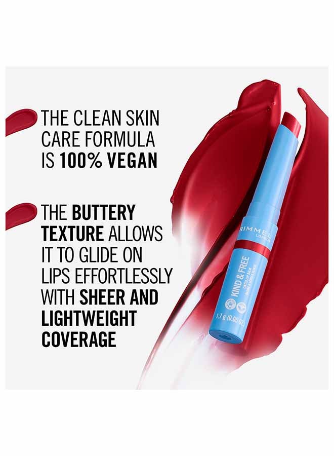 RIMMEL LONDON Kind And Free Lip Balm 005 – Turbo Red (Red) - Image 3