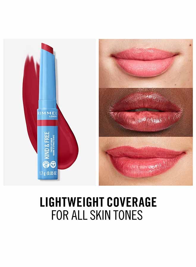 RIMMEL LONDON Kind And Free Lip Balm 005 – Turbo Red (Red) - Image 5