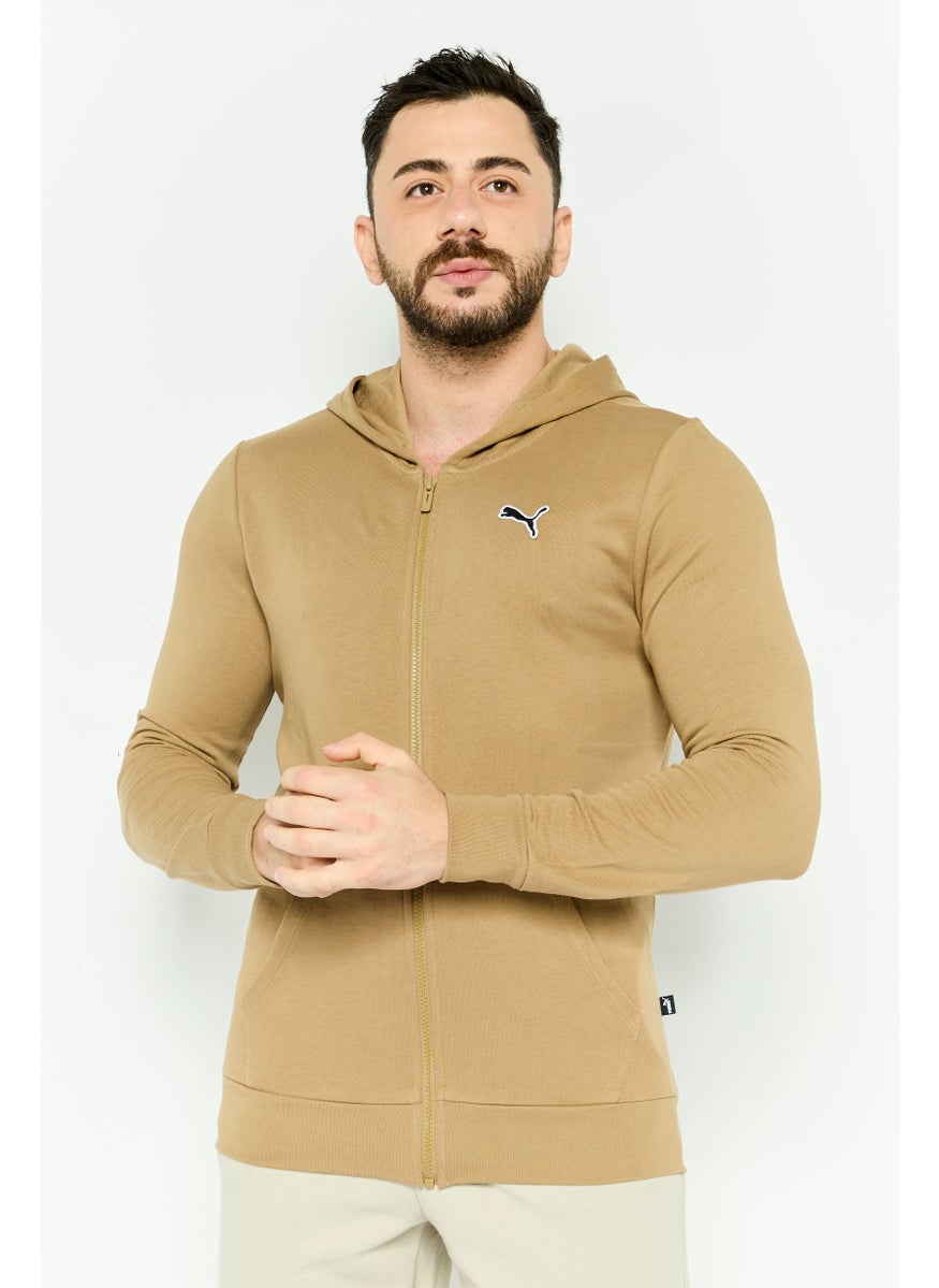 PUMA - Men Sportswear Fit Long Sleeves Outdoor Hoodie, Tan - Image 1