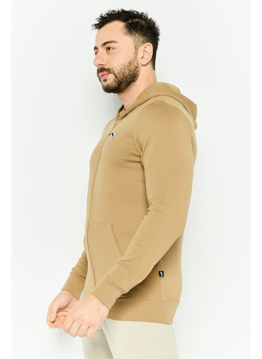 PUMA - Men Sportswear Fit Long Sleeves Outdoor Hoodie, Tan - Image 1