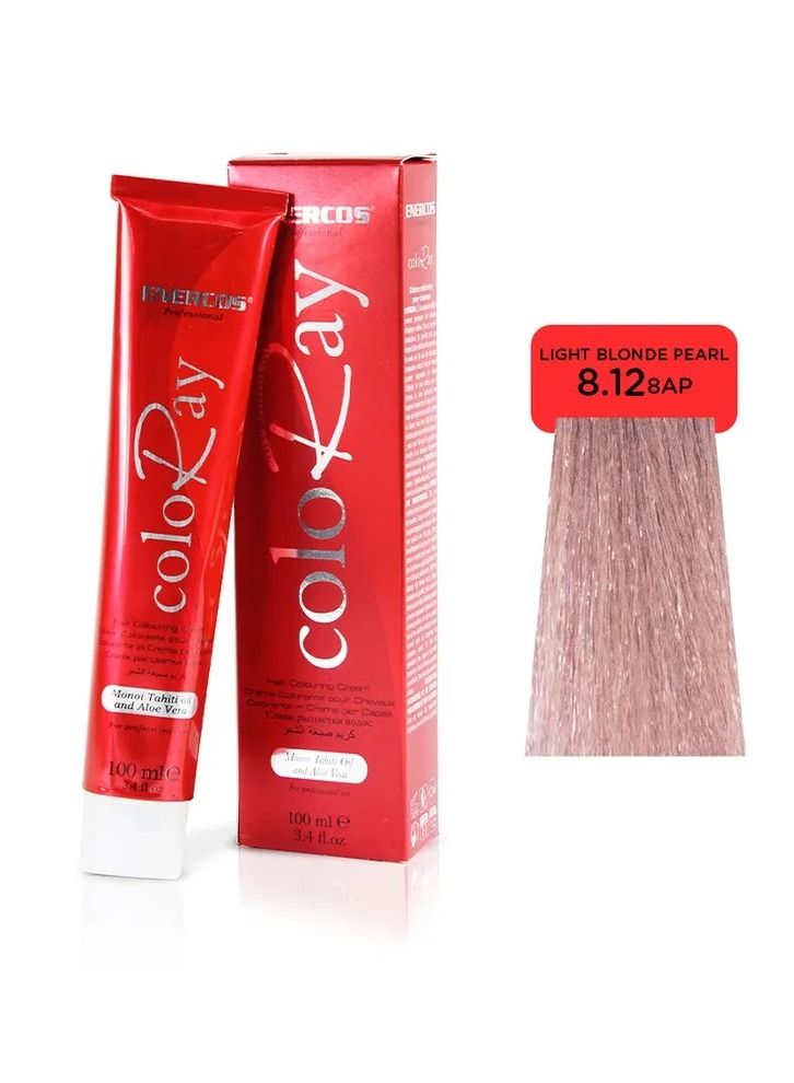 Professional Coloray Ammonia free Light Blonde Pearl 8.12 100ml