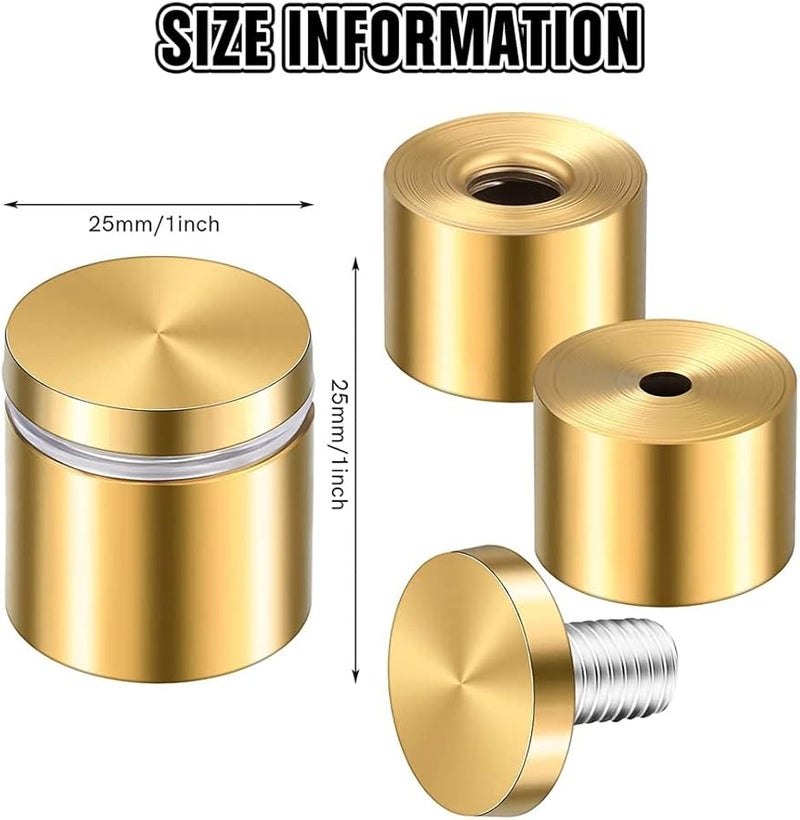 25mm Standoff Screws 8 Sets Wall Mounting Hardware For Acrylic Picture Frame - Image 4