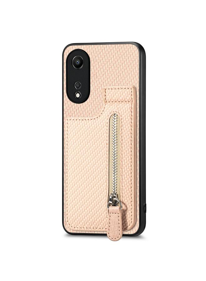 اس-توب جراب هاتف OPPO A58 5G مصنوع من ألياف الكربون مع سحاب رأسي - Image 2