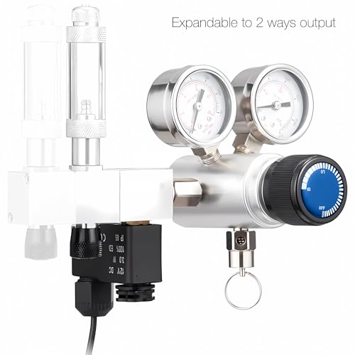 MostAqua Aquarium Dual Stage Co2 Regulator ProMaster Series Co2 System Kit for Aquarium Plants Integrated Bubble Counter and Adjustable Output Pressure - Image 3