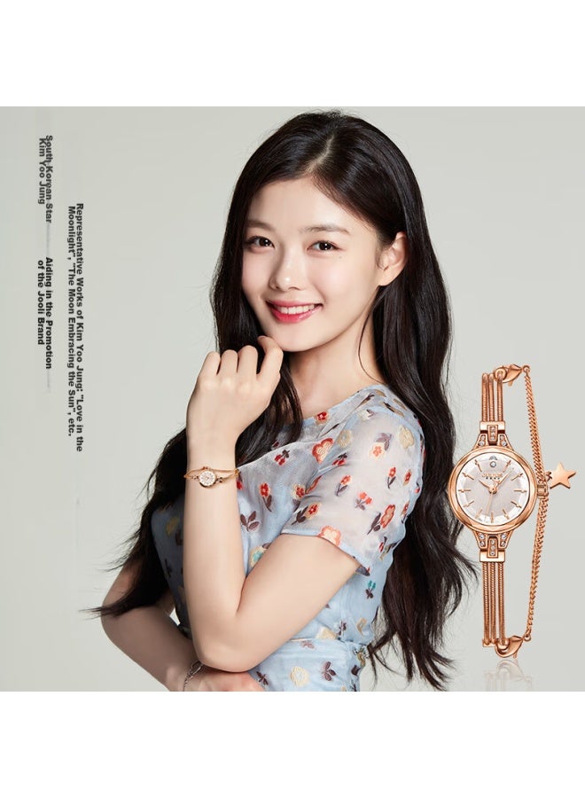 Julius Julius Women's Watch, Fashionable Korean Style, Valentine's Day Gift For Girlfriend Or Wife, Quartz Ladies Watch, Rose Gold Ja-918c  - Image 2