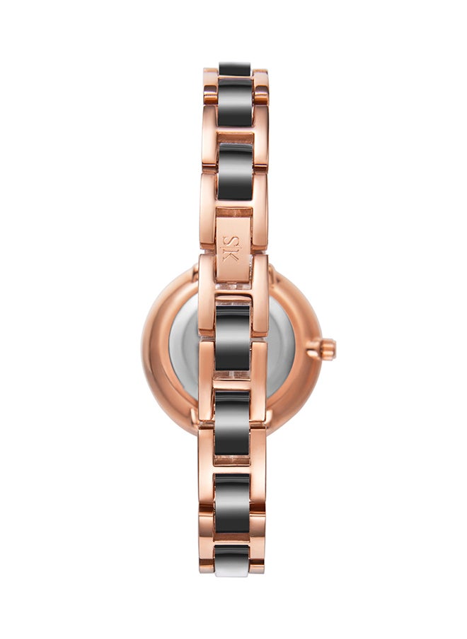 KENNETH SCOTT Kenneth Scott Women's Quartz Movement Watch, Analog Display and Alloy+Plastic Strap - K22521-KCBB, Rose Gold+Black  - Image 3