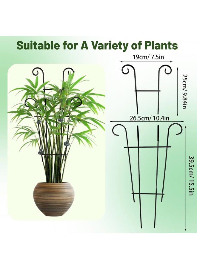 Dntorx 25.6 Inch Plant Trellis for Climbing Plants, 4 Pack Metal Garden Trellis for Potted Plants Indoor House Plant Climber Support Stakes with Plant Clips for Monstera Pothos Hoya Ivy Flower - Image 2