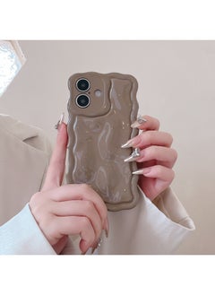 Ins Niche Water Ripple For IPhone15pro Max Mobile Phone Case Apple 16 14/13 Advanced Sense-Color:Xym Wave Meteorite Khaki-Applicable Models:13pro (without Packaging)