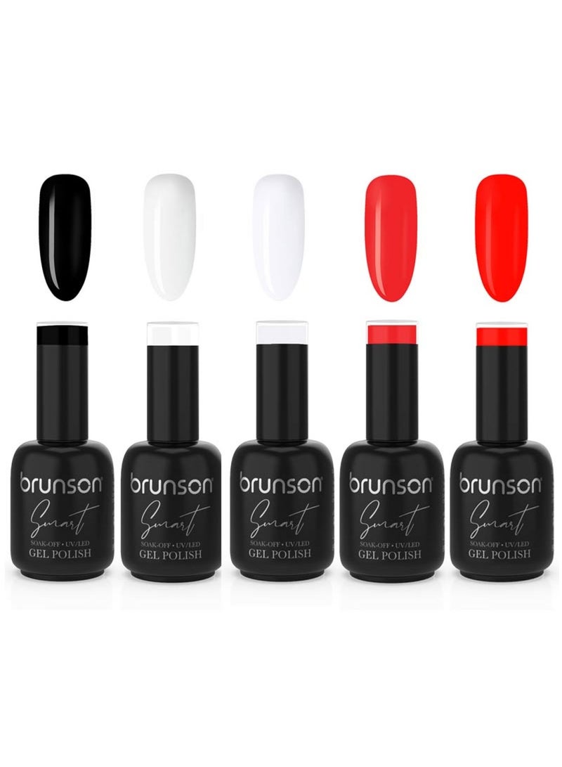 brunson Smart Gel Nail Polish Charming Coatings Collections 5pcs BCC