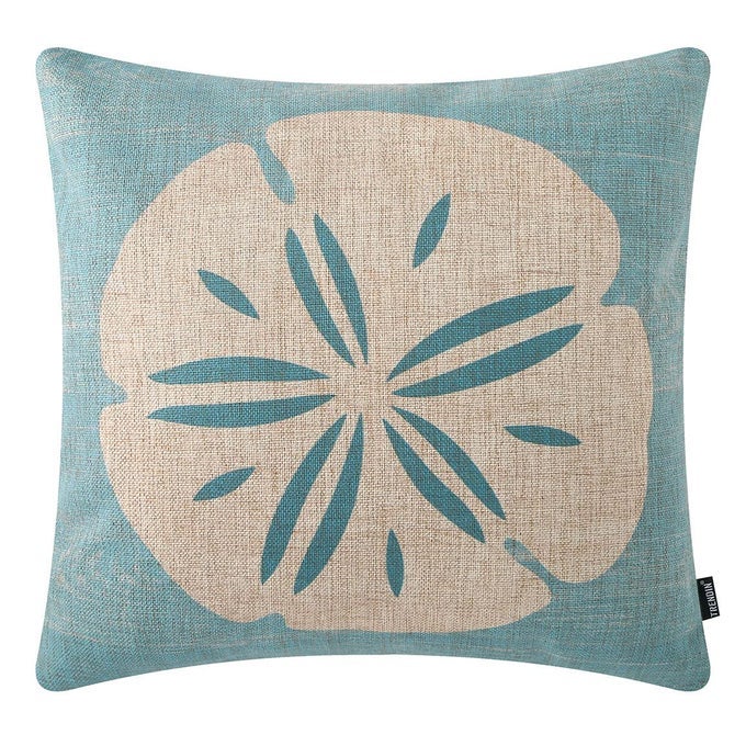 BEACHY ACCENT PILLOW COVERS 18X18 INCH NAUTICAL DECORATION FOR THE HOME BEACH DECORATIVE PILLOW COVER FOR COUCH SOFA SQUARE PL948TR