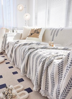 GOOTOY Double-Sided Sofa Cover Chenille Comfortable Couch Cover Furniture Slipcover Soft Cover Universal for All Seasons Grey  - Image 3