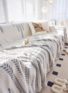 GOOTOY Double-Sided Sofa Cover Chenille Comfortable Couch Cover Furniture Slipcover Soft Cover Universal for All Seasons Grey  - Image 5