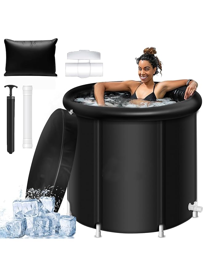The Bros 85 * 75 Ice Bath Tub for Athletes, Portable Ice Cold Plunge Tub for Outdoor Indoor, Ice Water Therapy Pod Tub for Recovery and Better Sleep, 105 Gallons - Image 1