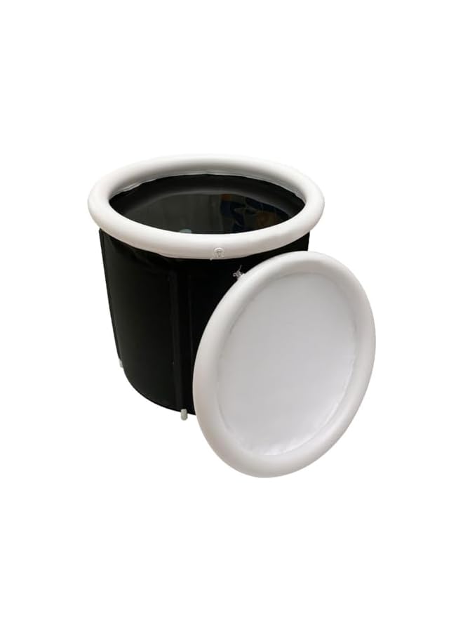 The Bros Zertylre Ice Bathtub for Athletes, Free-Standing Blow Up Bath Tub with Lid Portable Folding Ice Bathtub for Athletes, Outdoor Indoor, SPA Bath (33.5 x 33.5 x 29.5 inches) - Image 3