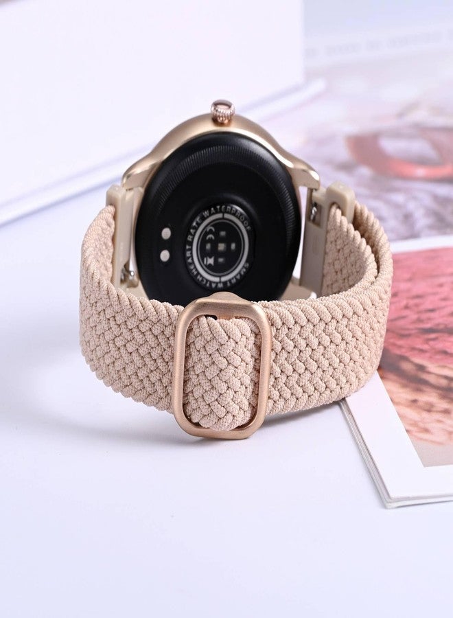 BISONSTRAP Nylon Watch Bands 18mm, Adjustable Braided Loop Straps for Men and Women,Pink with Rose Gold Buckle - Image 2