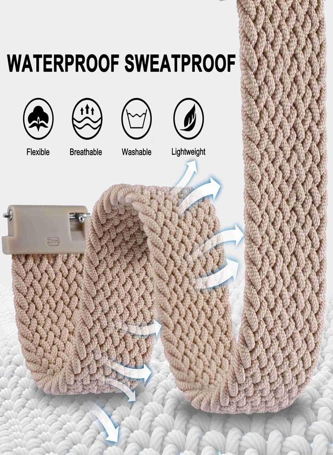 BISONSTRAP Nylon Watch Bands 18mm, Adjustable Braided Loop Straps for Men and Women,Pink with Rose Gold Buckle - Image 5