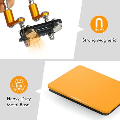 NOEVSBIG Magnetic Helping Hands Soldering Station with A 3.9 x 3.9 Inch Stable Base, 4 Flexible Arms– 360° Rotatable Adjustable Versatile Helping Hands Tool for Soldering, Electronics Repair, and DIY - Image 5