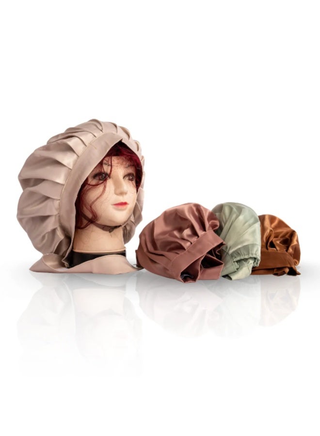 Procare Satin Hair Bonnet for Sleeping & Hair Care – Soft and Comfortable Satin Sleep Cap – Random Color