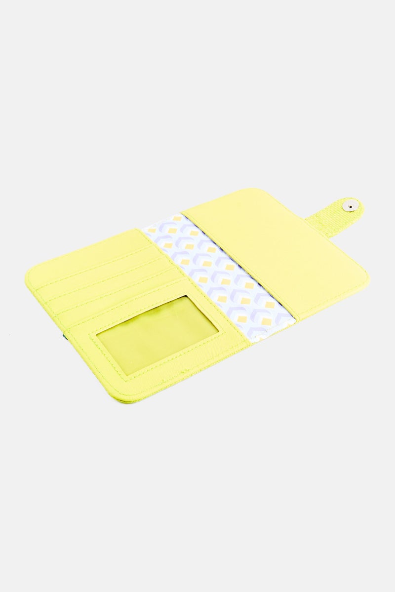 Miamica Rattan Passport Case, Lime Green  - Image 3
