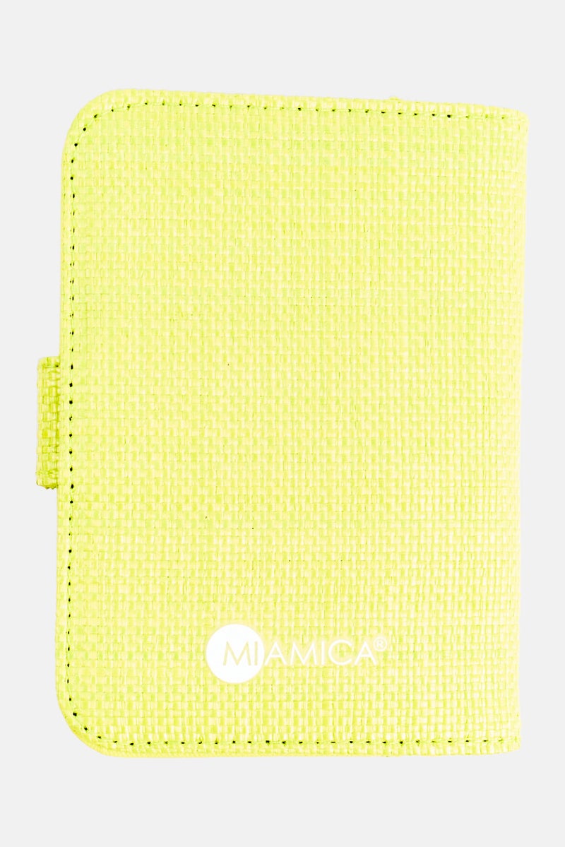 Miamica Rattan Passport Case, Lime Green  - Image 1