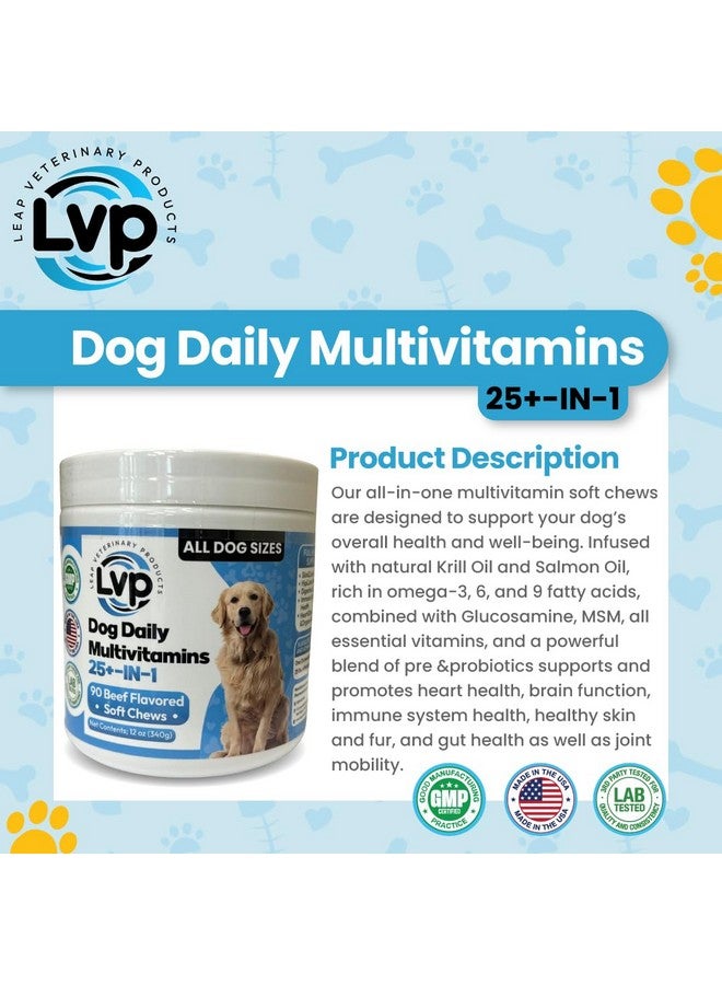 Multivitamins &Supplements for Dogs - Krill Oil, Omega 3,6,9, pre&probiotics, Essential Vitamins, for Hip & Joints, Skin &Coat,Digestive, Immunity Support (90 Chews) - Image 5