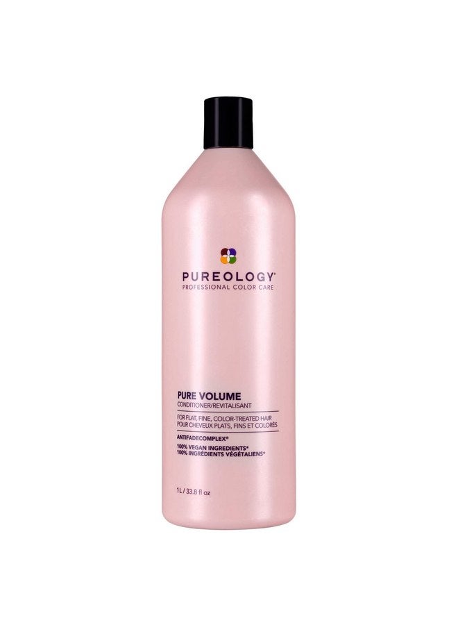 Pureology Pure Volume Conditioner | For Flat, Fine, Color-Treated Hair | Restores Volume & Movement | Sulfate-Free | Vegan | Updated Packaging | 33.8 Fl. Oz. | - Image 1