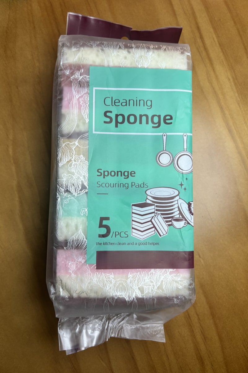 Heyla Kitchen cleaning sponge, 5-piece set, size 10cm * 7cm * 4cm, suitable for pots, pans, kitchenware, and delicate surfaces - Image 1