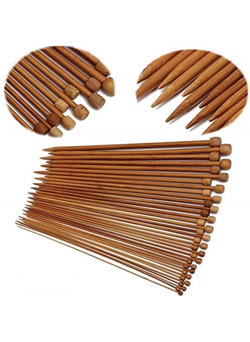 36 قطعة إبرة الحياكة الخشب 18 ياردة صديقة للبيئة إبرة مزدوجة هوك متفحمة 25cm السلس الخشب أداة الحياكة - Image 4