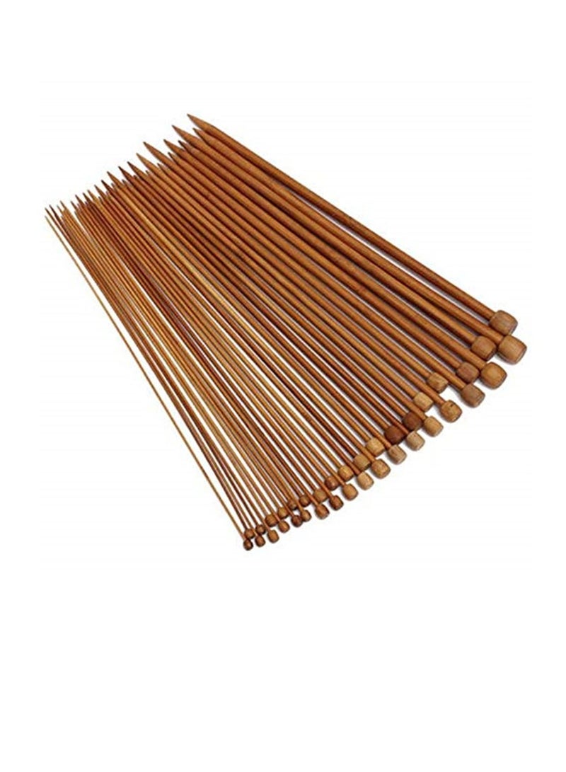 36 قطعة إبرة الحياكة الخشب 18 ياردة صديقة للبيئة إبرة مزدوجة هوك متفحمة 25cm السلس الخشب أداة الحياكة - Image 1