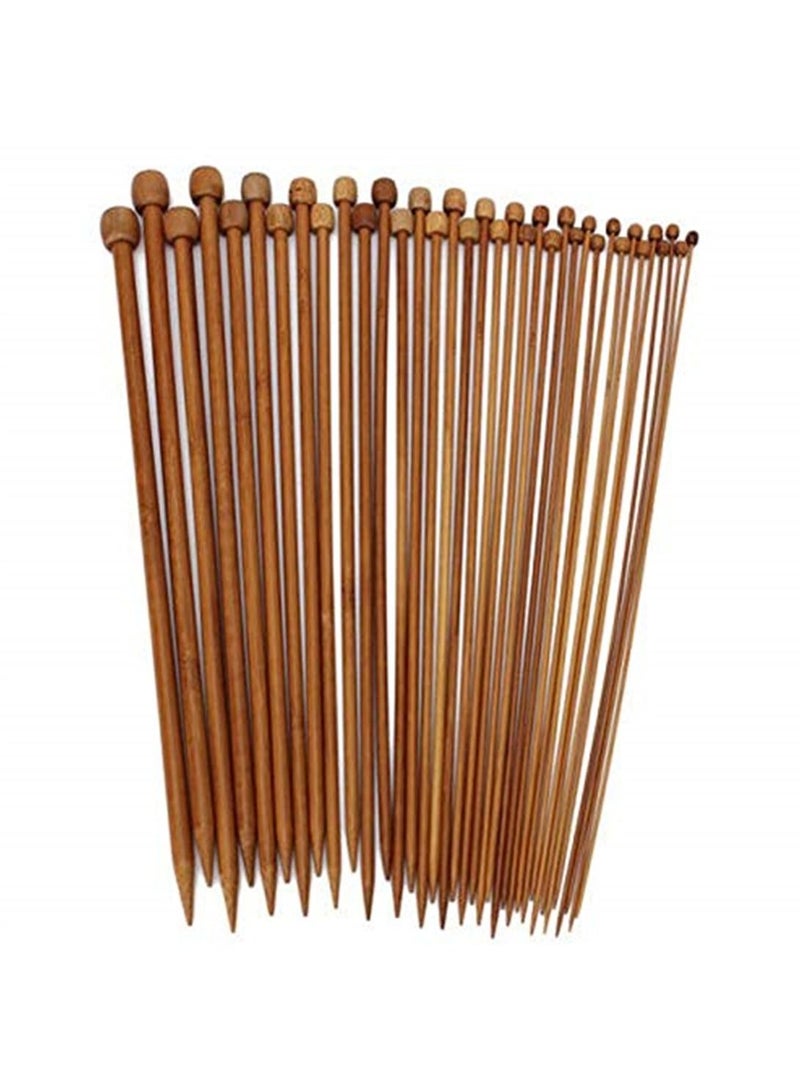36 قطعة إبرة الحياكة الخشب 18 ياردة صديقة للبيئة إبرة مزدوجة هوك متفحمة 25cm السلس الخشب أداة الحياكة - Image 2