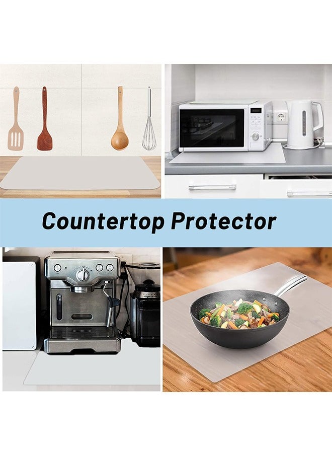 LENND Silicone Mats for Kitchen Counter, Large Silicone Countertop Protector 60 CM*40 CM, Nonskid Heat Resistant Desk Saver Pad, Multipurpose Mat, Placemat  - Image 5