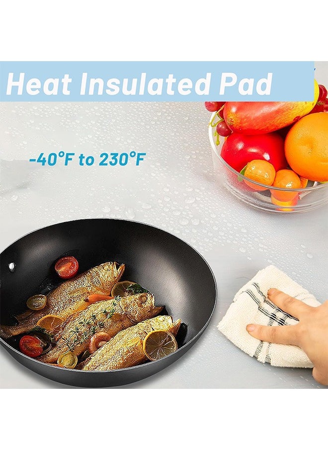 LENND Silicone Mats for Kitchen Counter, Large Silicone Countertop Protector 60 CM*40 CM, Nonskid Heat Resistant Desk Saver Pad, Multipurpose Mat, Placemat  - Image 4