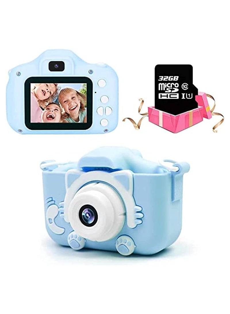 Kids Camera, Children Digital Camera, 40MP 1080P HD Digital Video Camera with Cute Silicone Cover, Rechargable Video Recorder with 32G SD Card, Game Camera for Boys Girls Gift - Image 1