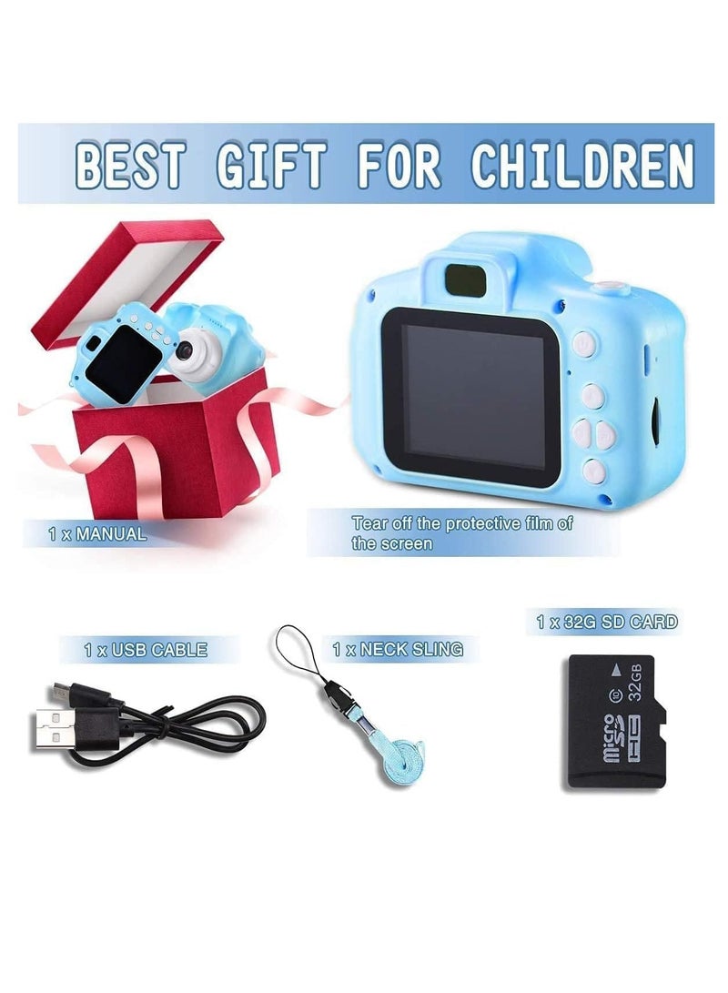 Kids Camera, Children Digital Camera, 40MP 1080P HD Digital Video Camera with Cute Silicone Cover, Rechargable Video Recorder with 32G SD Card, Game Camera for Boys Girls Gift - Image 2
