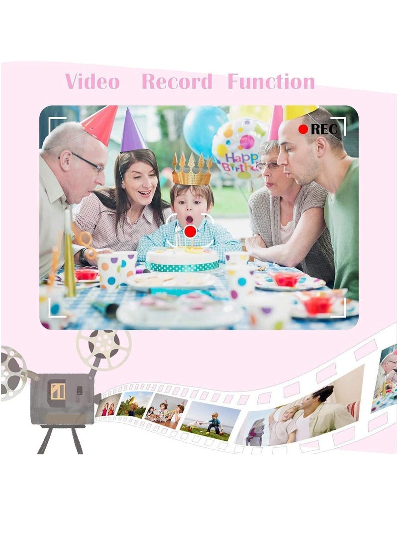Kids Camera, Children Digital Camera, 40MP 1080P HD Digital Video Camera with Cute Silicone Cover, Rechargable Video Recorder with 32G SD Card, Game Camera for Boys Girls Gift - Image 4