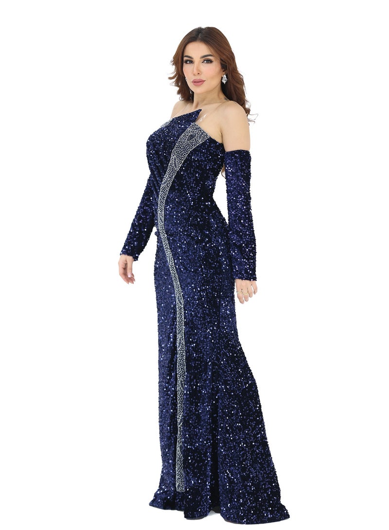 مودرن ديزاين الوصف تقييمات (1) فستان شتوي ترتر باكمام منفصلة من خامة الترتر يتكون الترتر من قطع صغيرة من اللمعان المعدني الملتصقة بالقماش، مما يعطي تأثيرًا براقًا ومتلألئًا. تضفي هذه الخامة الفخامة والتألق على الف - Image 3