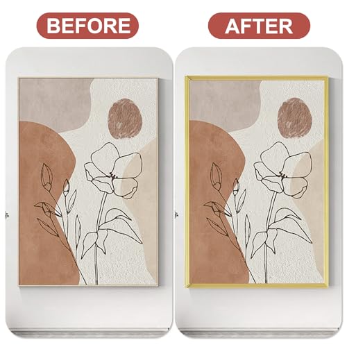 Lunghaa Peel and Stick Shiny Gold Finish Molding Trim, 196.8" x 0.78" Flexible Decoration Strip for Mirror, Wall, Cabinet, and Table Corner Guards - Image 5