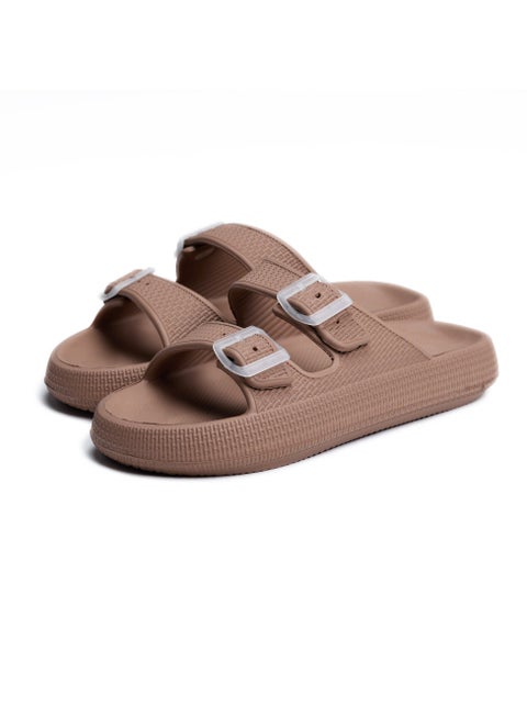 Porto double buckle slipper for women