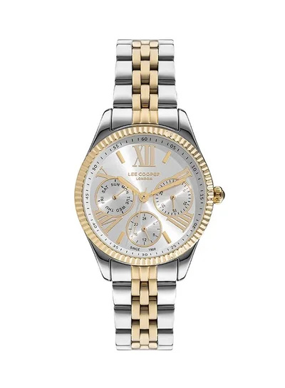 Lee Cooper Lee Cooper LC07333.230 Women's Multi Function Display Watch & Metal Strap Silver/Gold