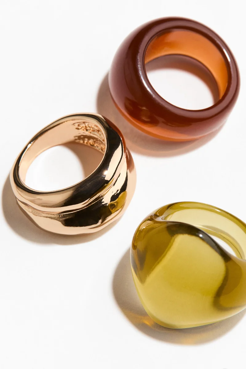 H&M  3-pack chunky rings for Women | Best Price UAE