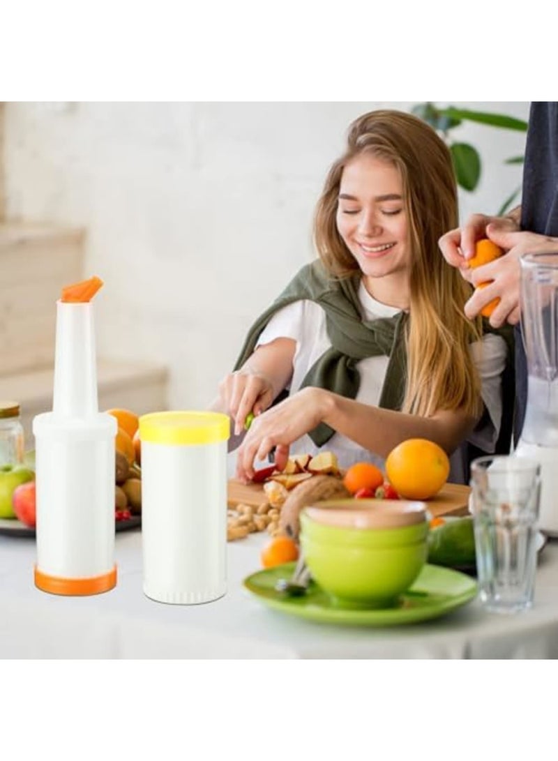 SYOSI 6 Pack Colorful Juice Pouring Bottles, Fruit Juice and Liquor Pour Bottles, 34 oz Plastic Juice Dispensers, Bar Supplies Pour Bottles for Bar, Home, Kitchen Party Supplies Liquor Juice Store(6 Colors) - Image 5