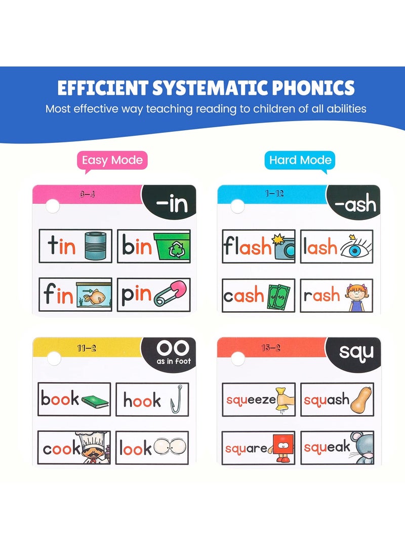 SYOSI Sight Words Flash Card Phonics Flash Cards for Kids Age 4 to 8 67 Pcs Sight Words Flash Cards Kindergarten Learn to Read in 15 Phonic Stages Educational Learning Activities for PreK 1st 2nd 3rd Grad - Image 3