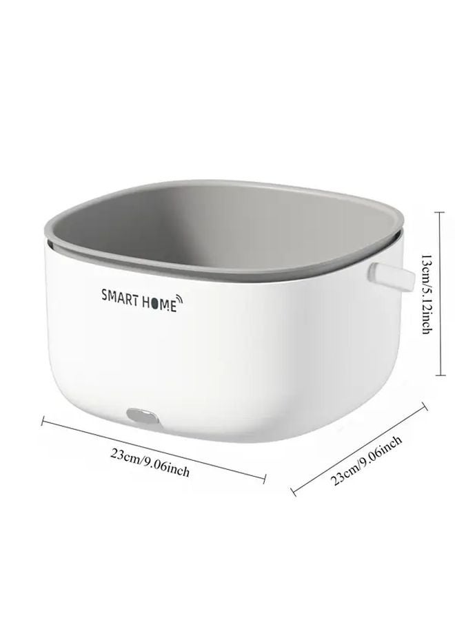 White And Grey Portable Electric Fruit Vegetable Washer Machine Large Capacity Compact Kitchen Appliance - Image 3