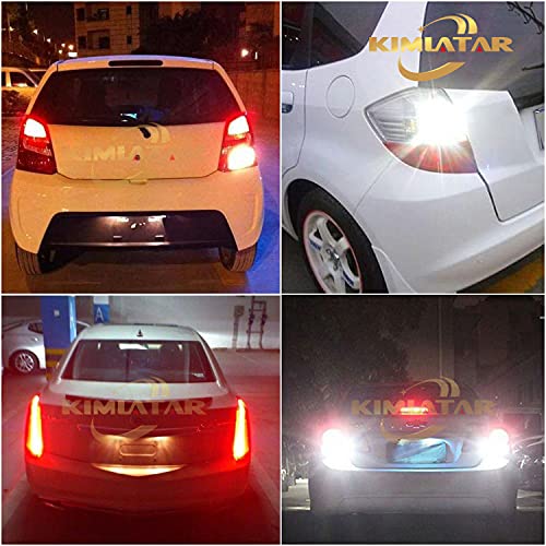 KIMLATAR 3157 LED Bulbs for Back Up Reverse Lights, CANBUS Error Free, CSP 6-SMD 300% Upgraded 6500K High Brightness 3156 LED Reverse Light Bulbs（Pack of 2） - Image 4
