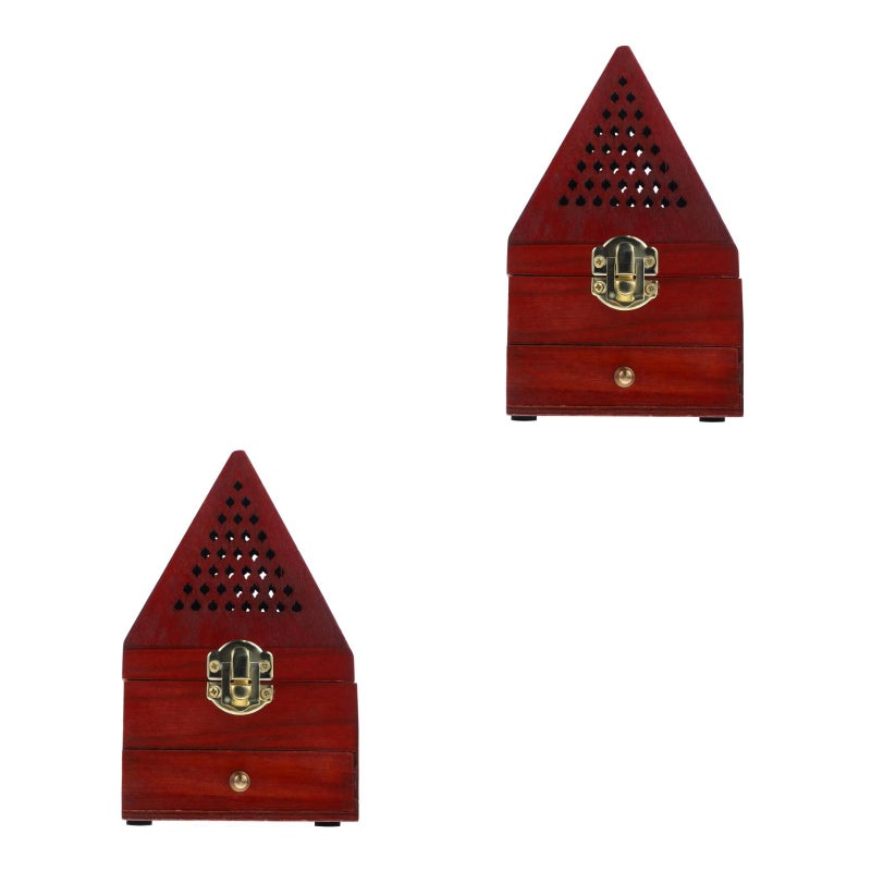 2pcs Hollow Incense Cone Holder Pyramid Style Incense Burner - Image 5