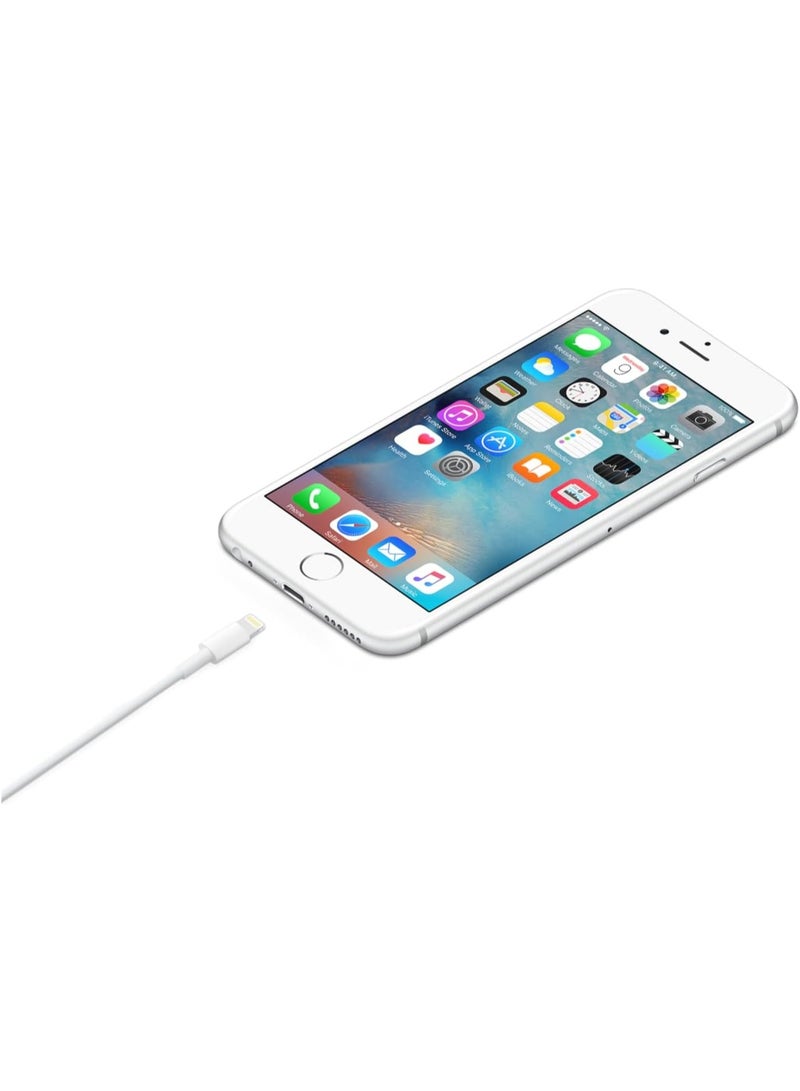 كابل شحن ومزامنة أبيض 1 متر من Lightning إلى USB-A متوافق مع آيفون - Image 2