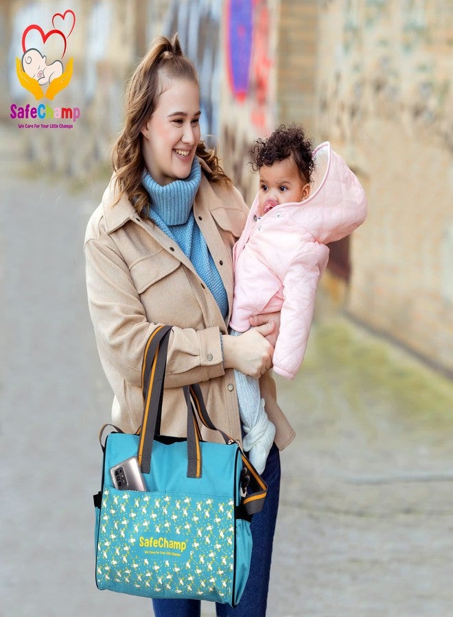 SafeChamp Chick Chick Multipurpose Diaper Bag Cum Mother Bag Diaper Bag (Sky Blue) - Image 2