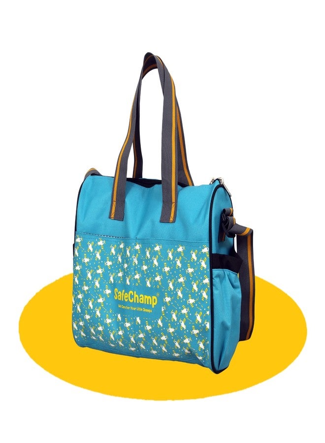 SafeChamp Chick Chick Multipurpose Diaper Bag Cum Mother Bag Diaper Bag (Sky Blue) - Image 1